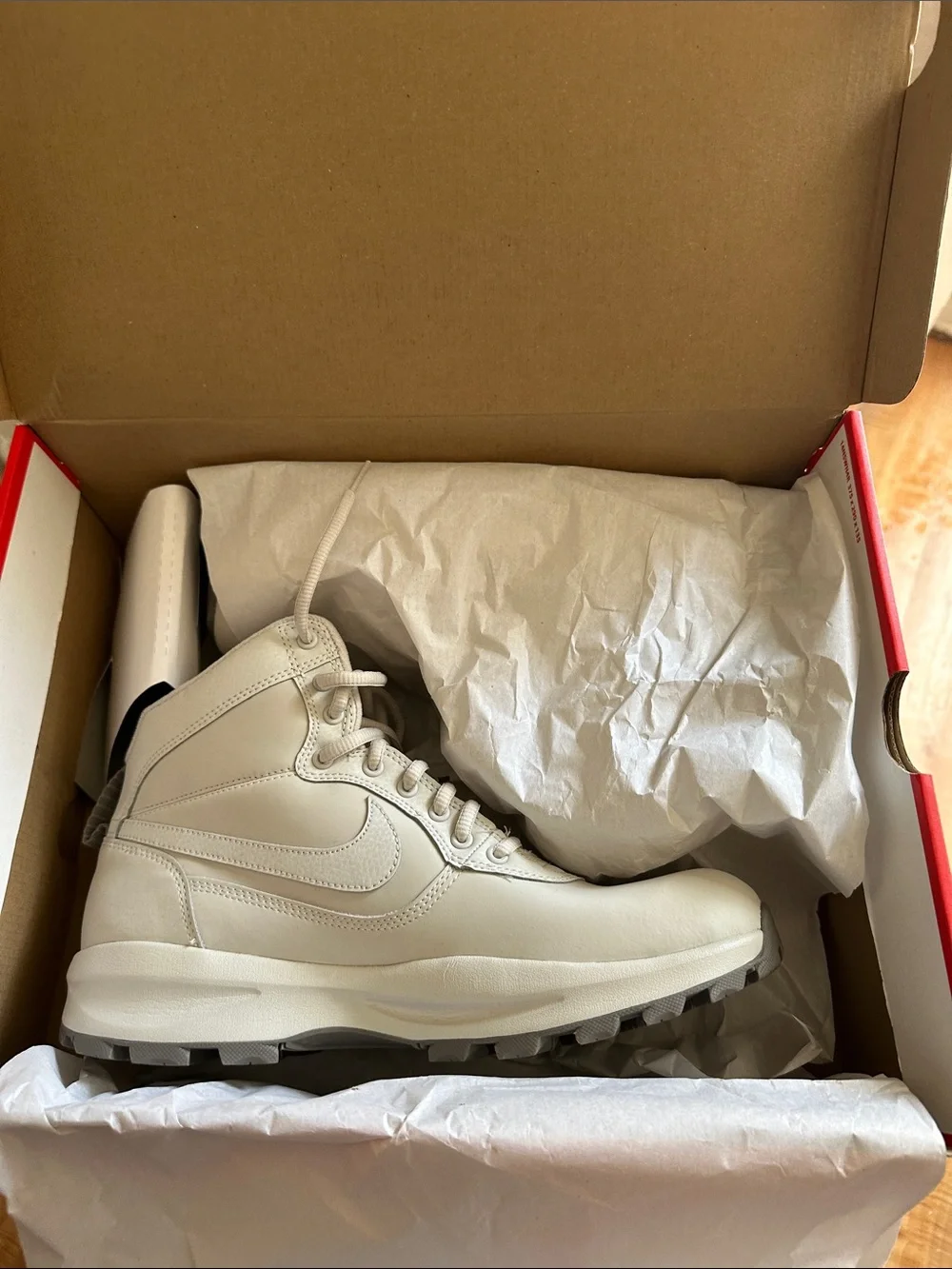 Nike Red and White Shoe Box with Bold Logo